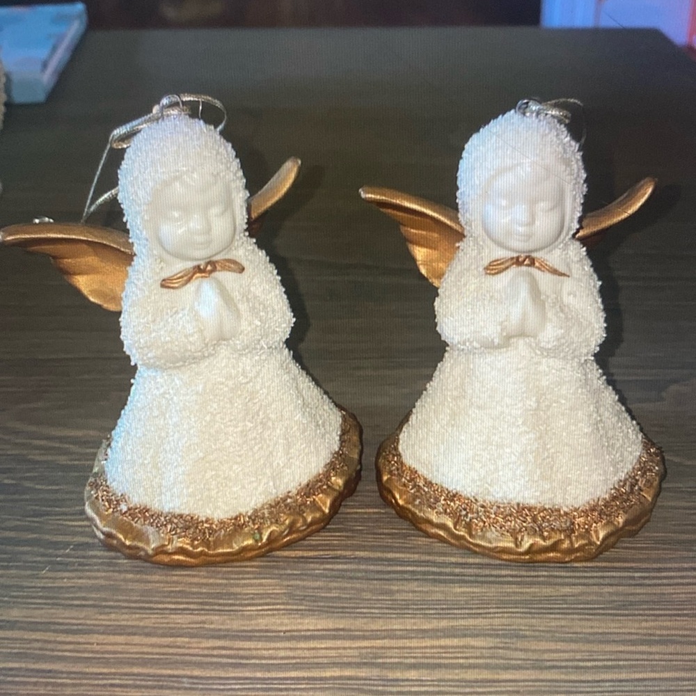 Two Bell oranment Angels